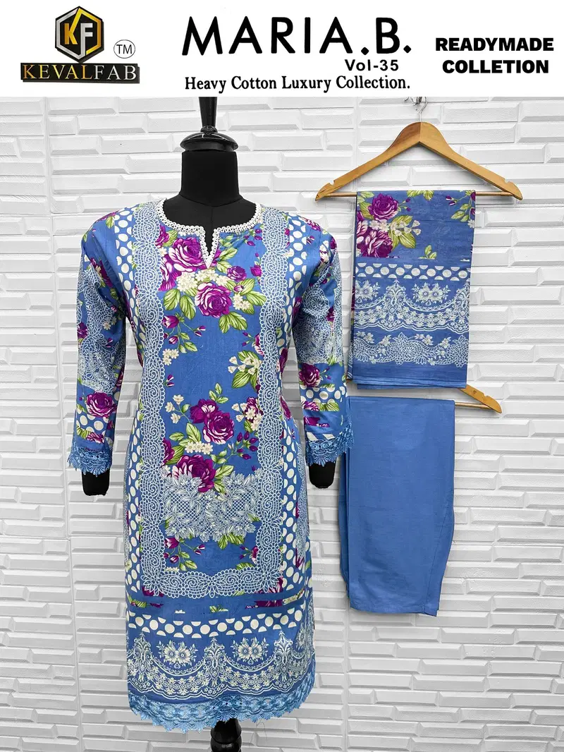 Maria B Vol 35 By Keval Fab Lawn Cotton Printed Readymade Suits Orders In India